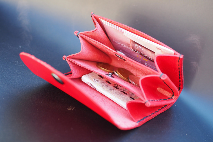 Malá kožená peněženka ve stylu kasírka