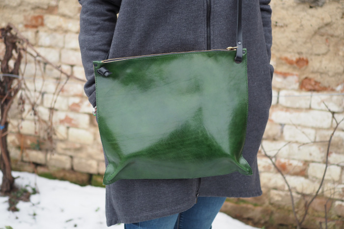 Kožená kabelka Maty zelená