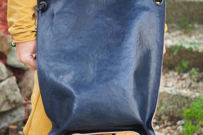 Grande kožená kabelka Maty modrá