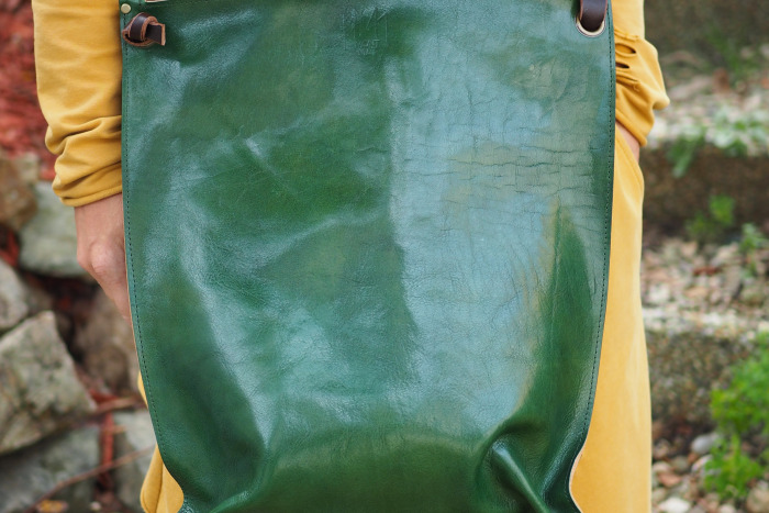 Grande kožená kabelka Maty zelená